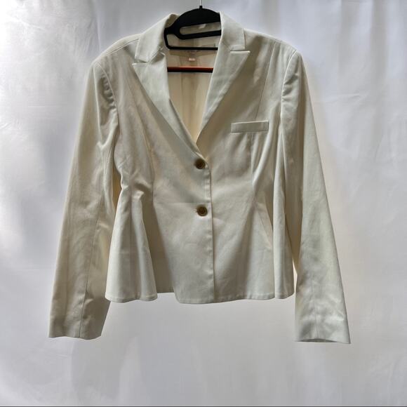 SALE!!! BY ANY OTHER NAME Flared Ribbed Woven Blazer - Picture 2 of 10